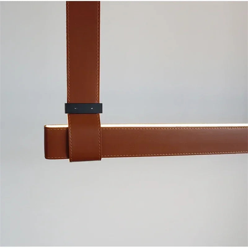 Afralia™ Nordic Leather Chandelier for Dining Table Kitchen Island Office Pendant Lighting