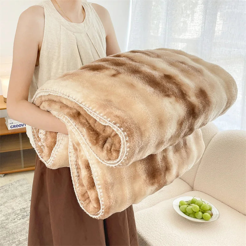 Afralia™ Bubble Velvet Woolen Sofa Blanket - Soft & Warm Multi-Purpose Cover