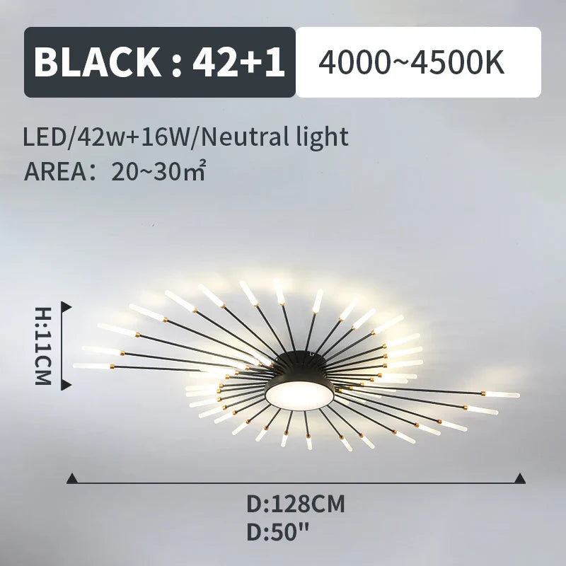 Afralia™ Fireworks Pendant Lamps: Modern LED Chandelier for Living Room, Bedroom, and Home Lighting