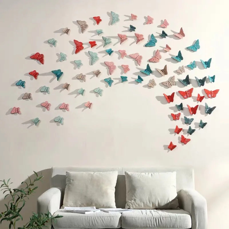 Afralia™ Ceramic Butterfly Wall Decor - 3D Papilionid Aesthetic Hanging Art