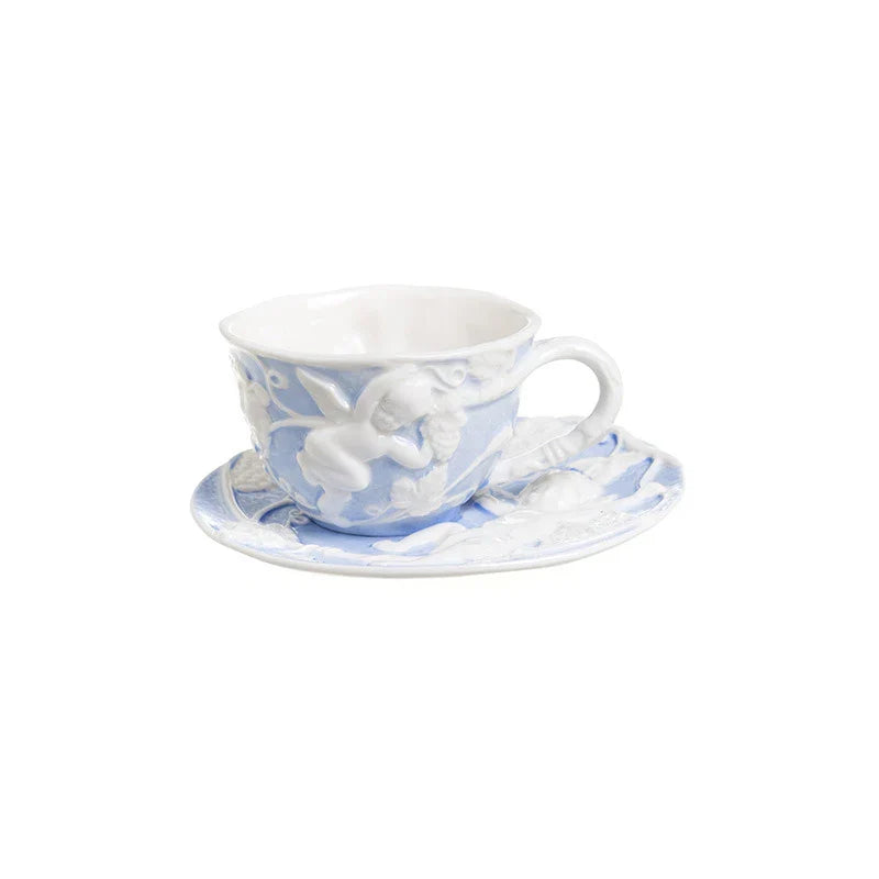 Afralia™ Angel Relief Ceramic Tableware Set