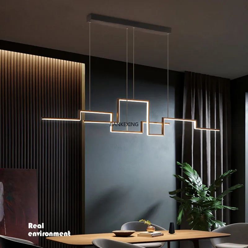 Afralia™ LED Ceiling Chandelier Dimmable for Dining Room Kitchen Bar Pendant Lamp