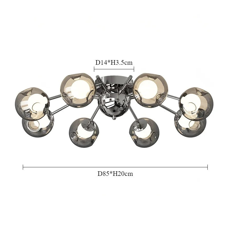 Afralia™ Nordic LED Ceiling Chandelier for Living Room Dining Bedroom Pendant Lights