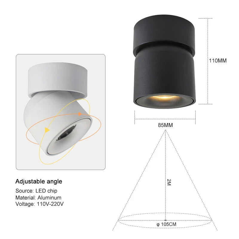 Afralia™ Adjustable LED Ceiling Downlight for Modern Living Spaces