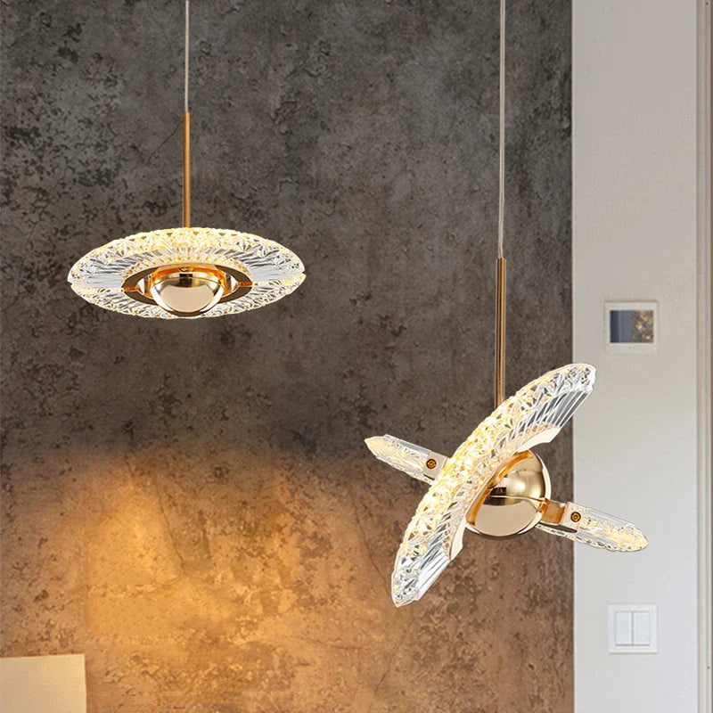 Afralia™ Rotatable Nordic Chandelier: Multi-Styling LED Round Ceiling Pendant Lamp
