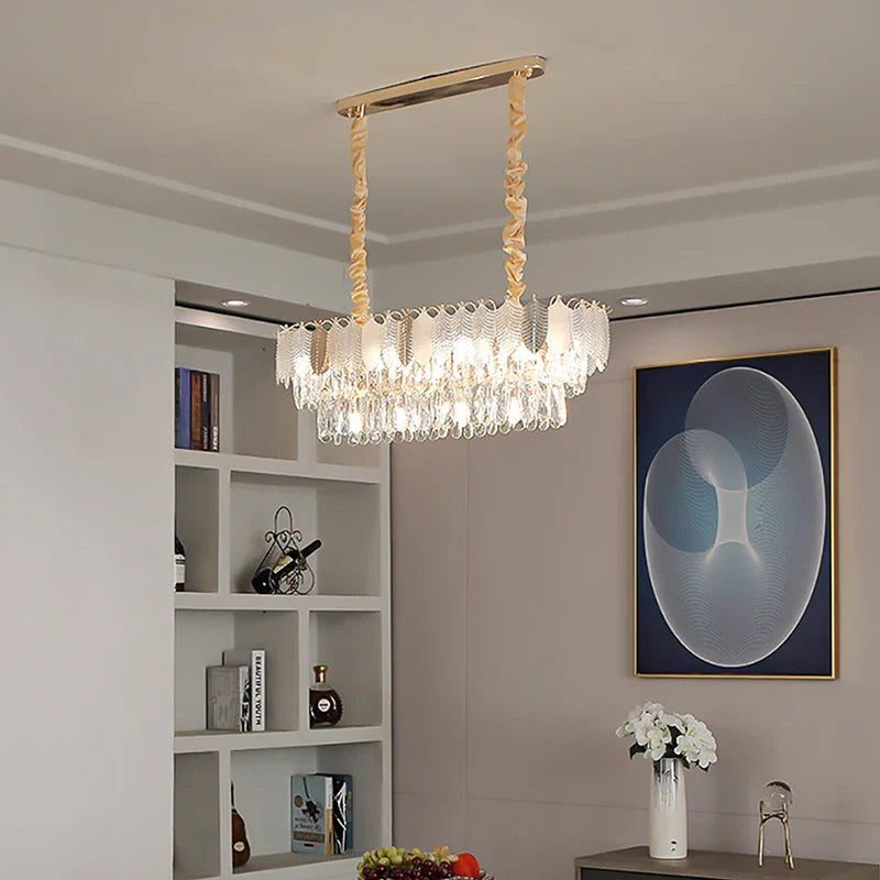 Afralia™ Crystal Indoor Chandelier: Postmodern LED Suspension Lamps for Luxe Living Room Decor