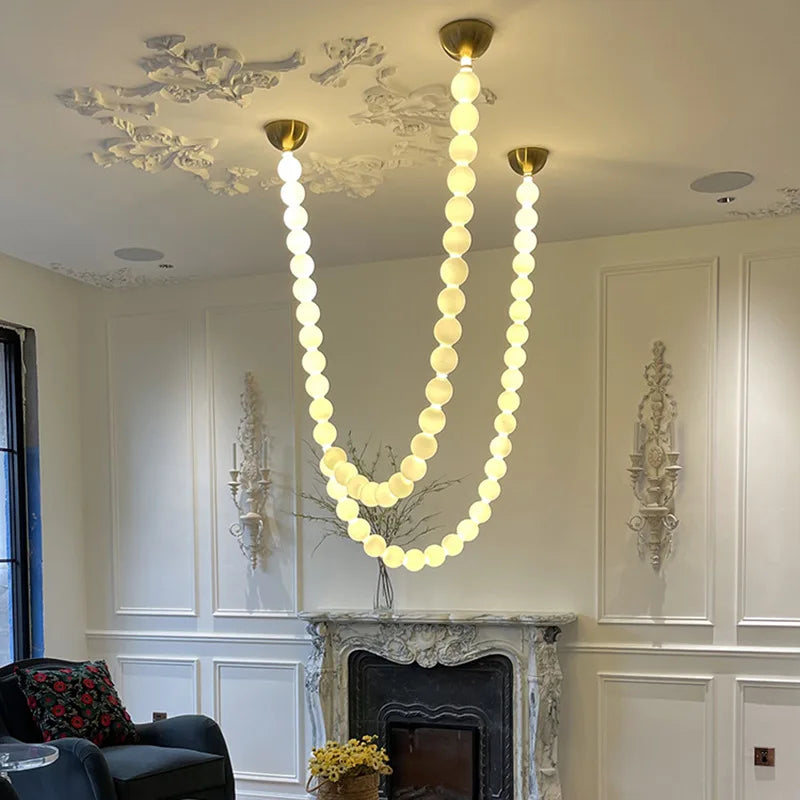 Afralia™ White Bubble Art Line Pendant Lighting for Home Decoration
