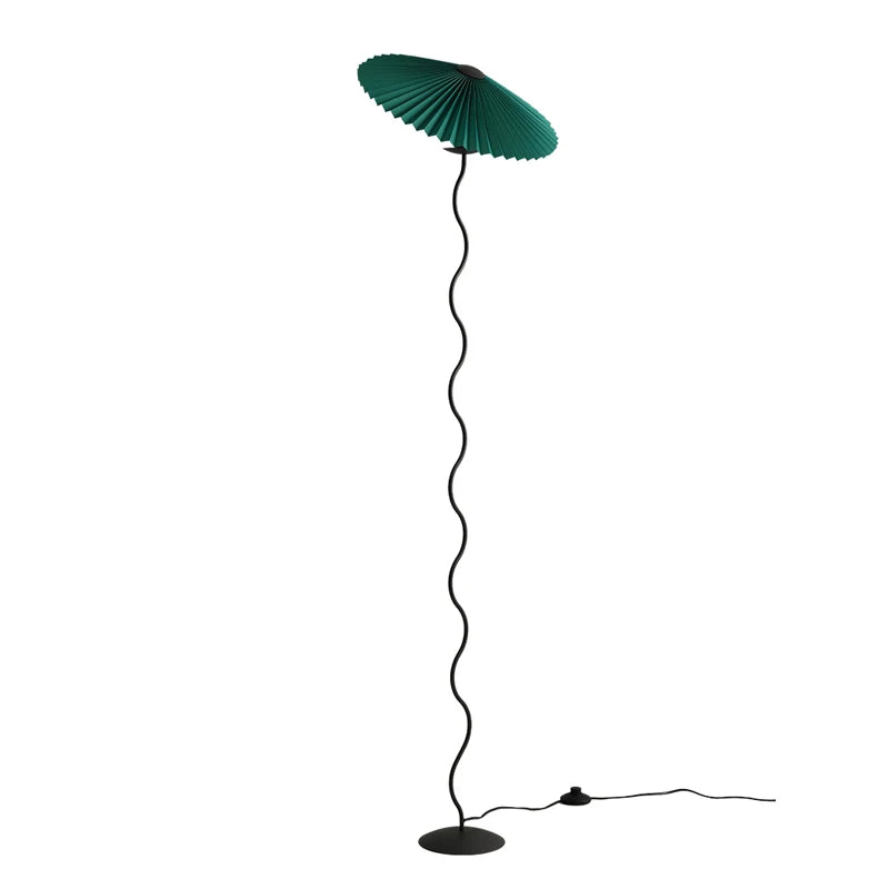 Afralia™ Pleated Fabric LED Floor Lamp for Nordic Minimalist Home Decor