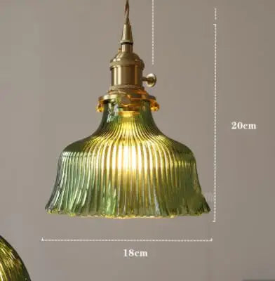 Afralia™ Blue Glass Pendant Lights for Bedroom Dinning Living Room