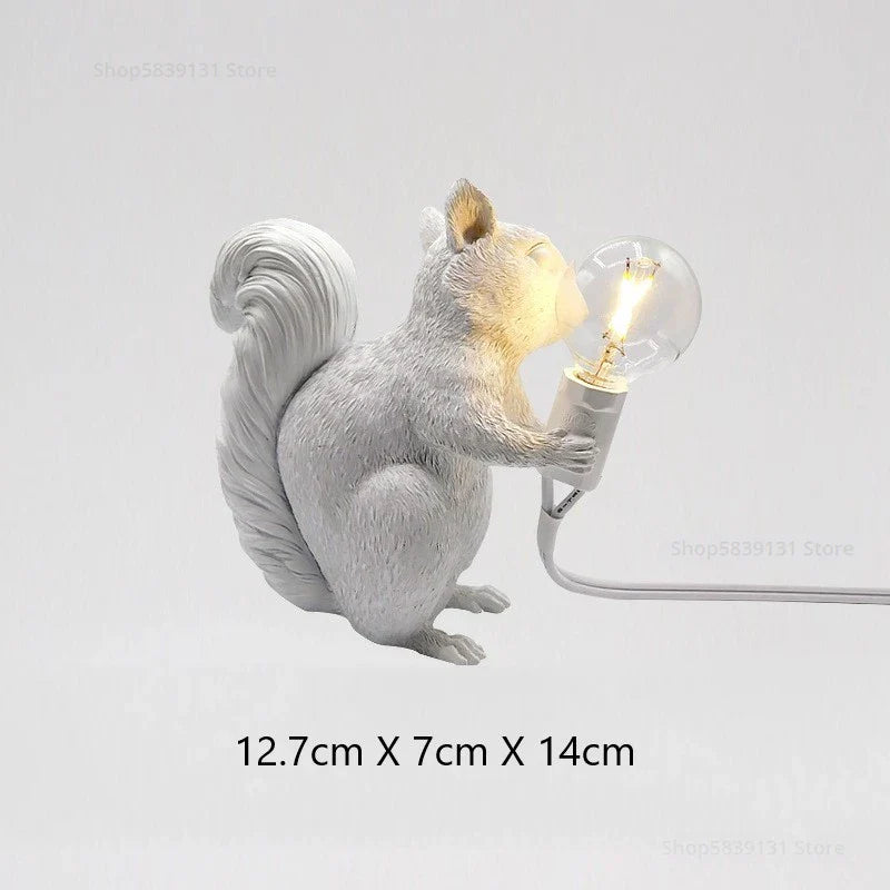 Afralia™ Mini Squirrel Night Light: Nordic Italian Design, Modern LED Desk Lamp