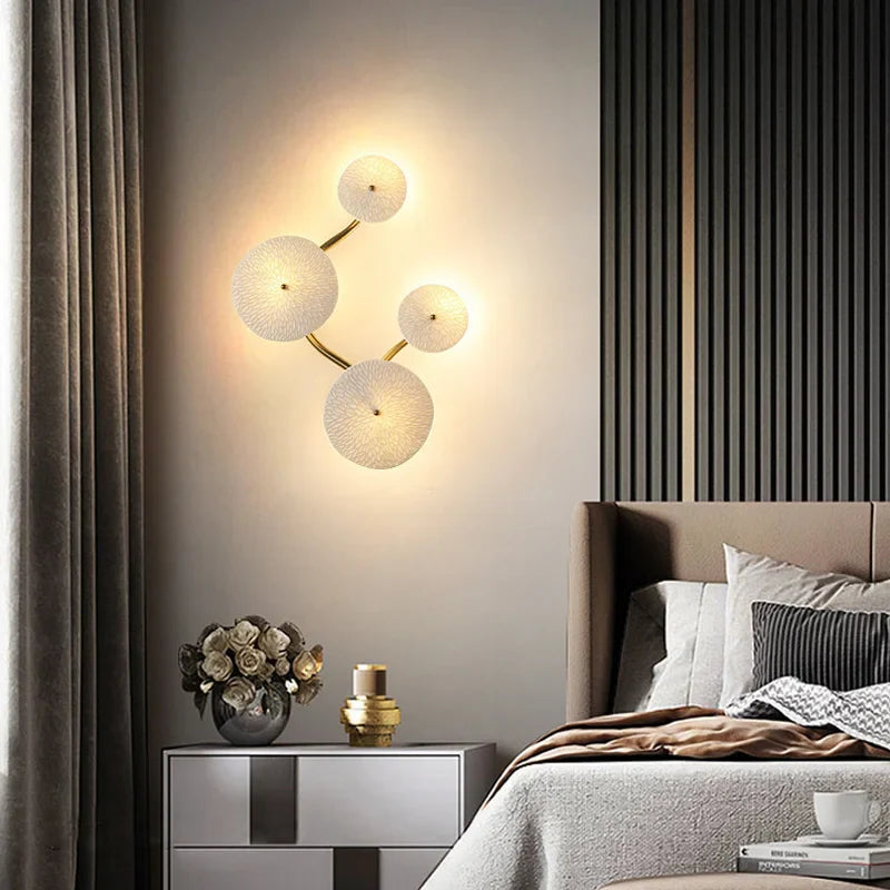 Afralia™ Modern Ceramics Wall Sconces LED Lights for Home Living Room Decor