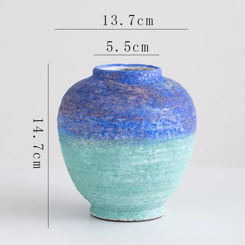 Afralia™ Gradient Ceramic Vase - Tabletop Floral Decoration