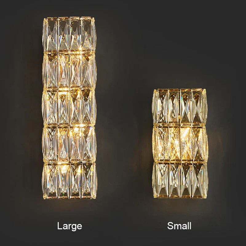 Afralia™ Luxury Crystal Wall Lamp for Living Room, Bedroom, Hotel Decor