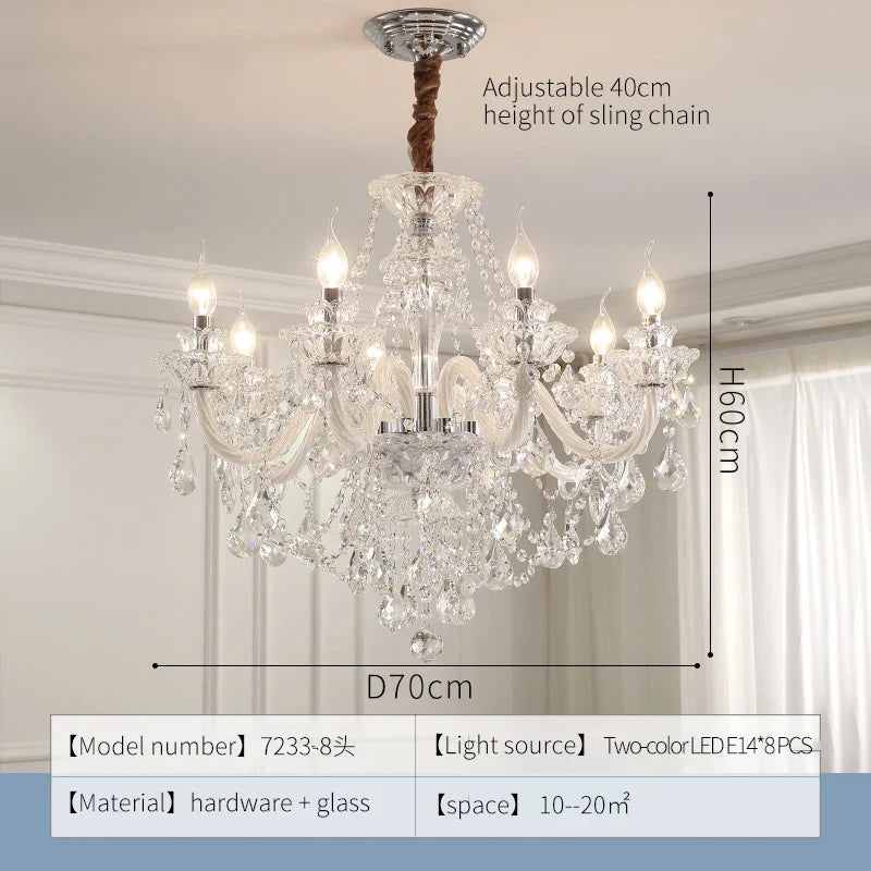 Afralia™ Elegant LED Crystal Chandelier for Home Décor and Romantic Ambiance