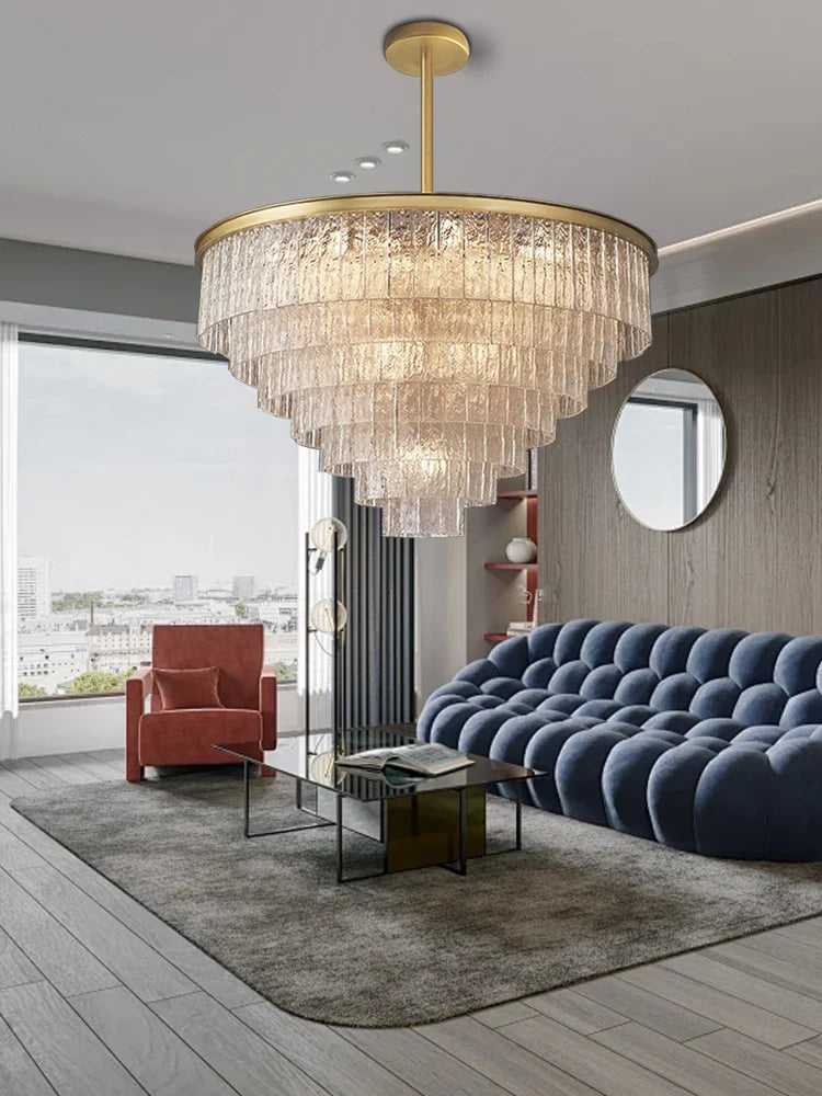 Afralia™ Elegant Crystal Glass Chandelier for Luxury Home Decor