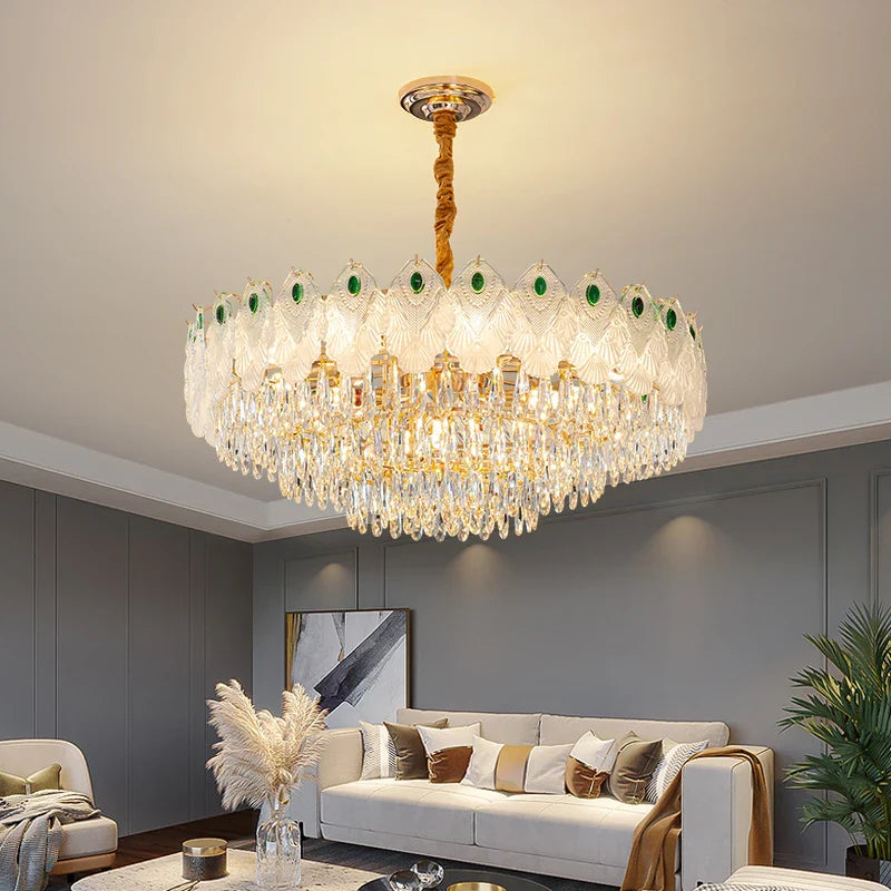 Afralia™ Crystal Chandelier Light Luxury Living Room French 2024 New Zhongshan Lamps