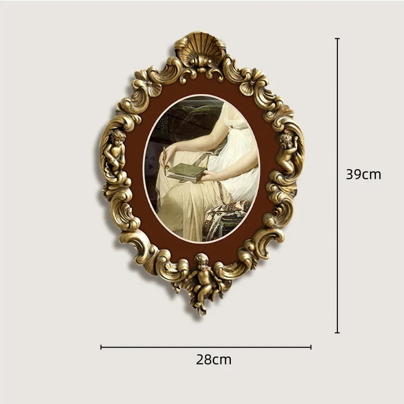 Afralia™ French Vintage Cupid Decorative Painting Set for Living Room Wall Decor