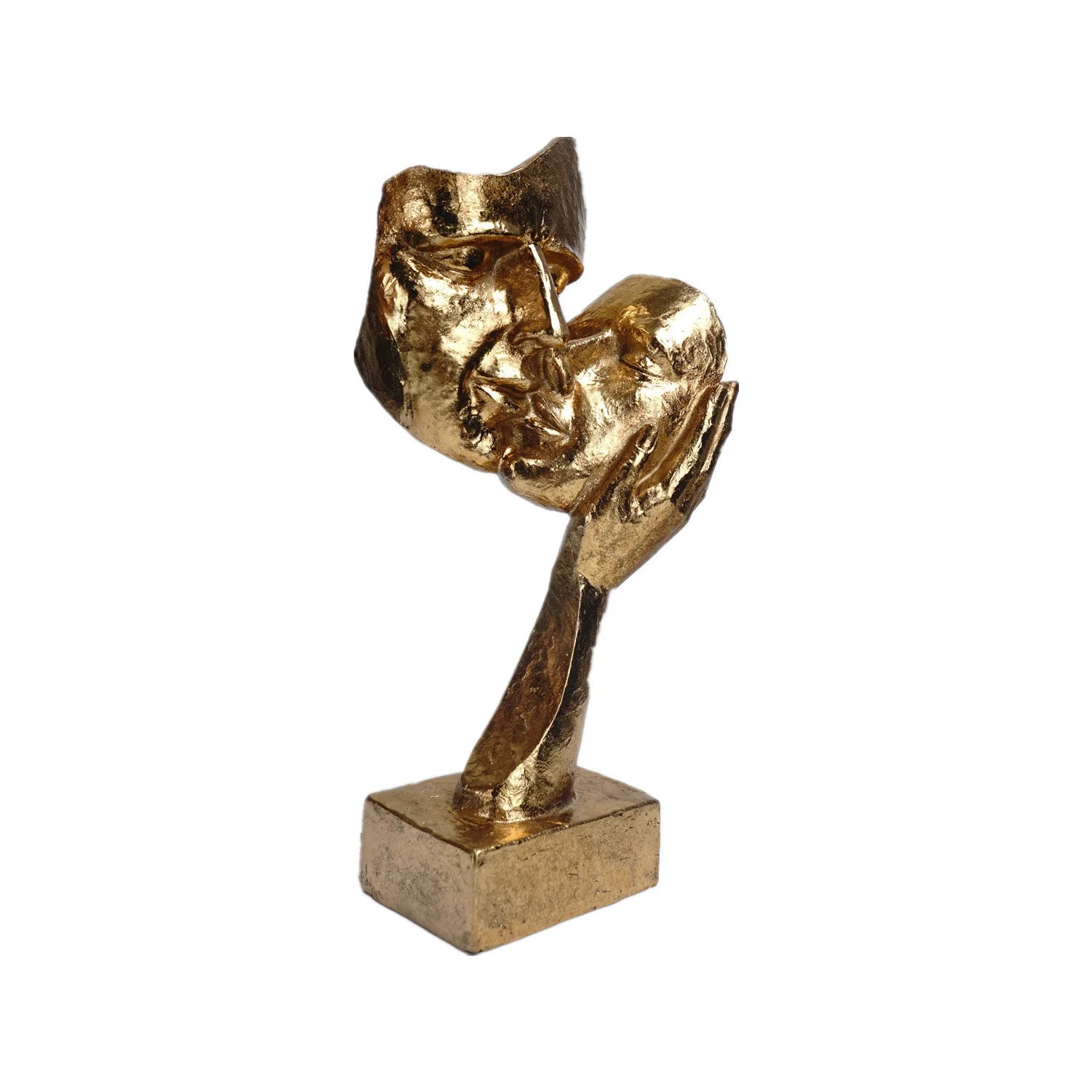 Afralia™ Resin Couple Mask Figurines Retro Lover Home Decoration Objects