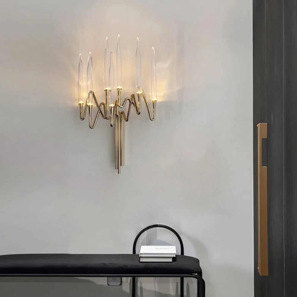 Afralia™ Crystal Candle Wall Sconce: Luxury Retro Light Fixture for Living Room Decor