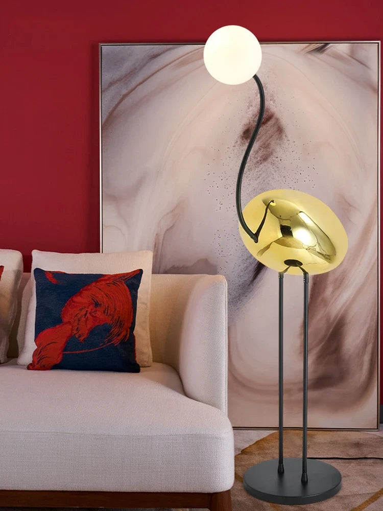 Afralia™ Flamingo Corner Floor Lamp | Nordic Design Luxury Art Decor | LED E27 | Vertical Stand