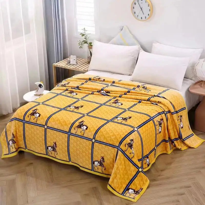 Afralia™ Flannel Summer Blanket: Double-Sided Sofa & Office Nap Blanket