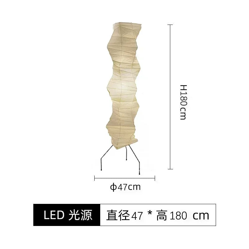 Afralia™ Wabi-sabi Rice Paper LED Floor Lamp for Home Decor and Lighting