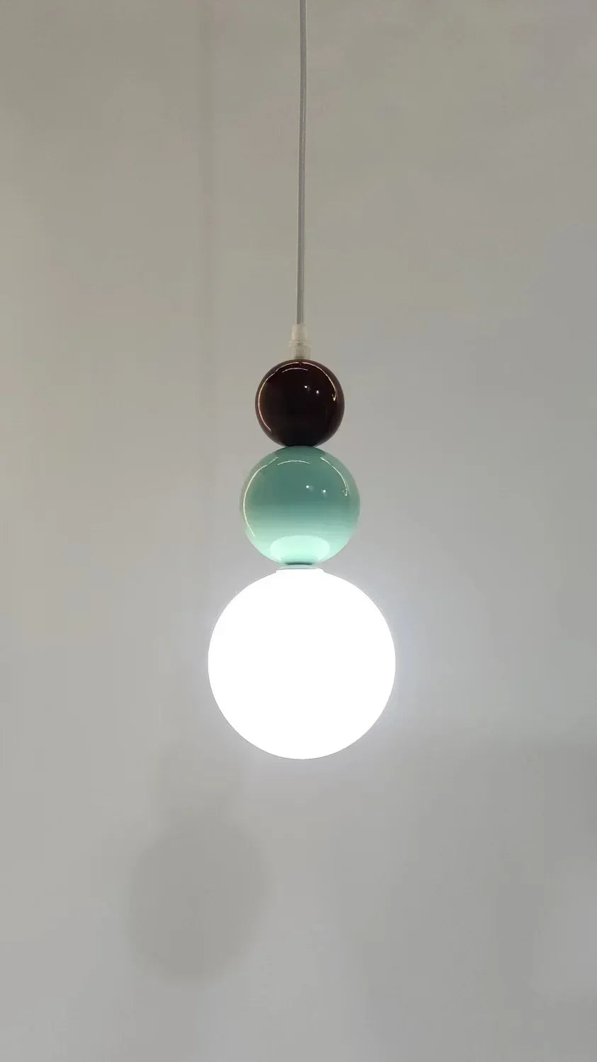 Afralia™ Nordic Three Ball Pendant Lamp Colorful Chandelier