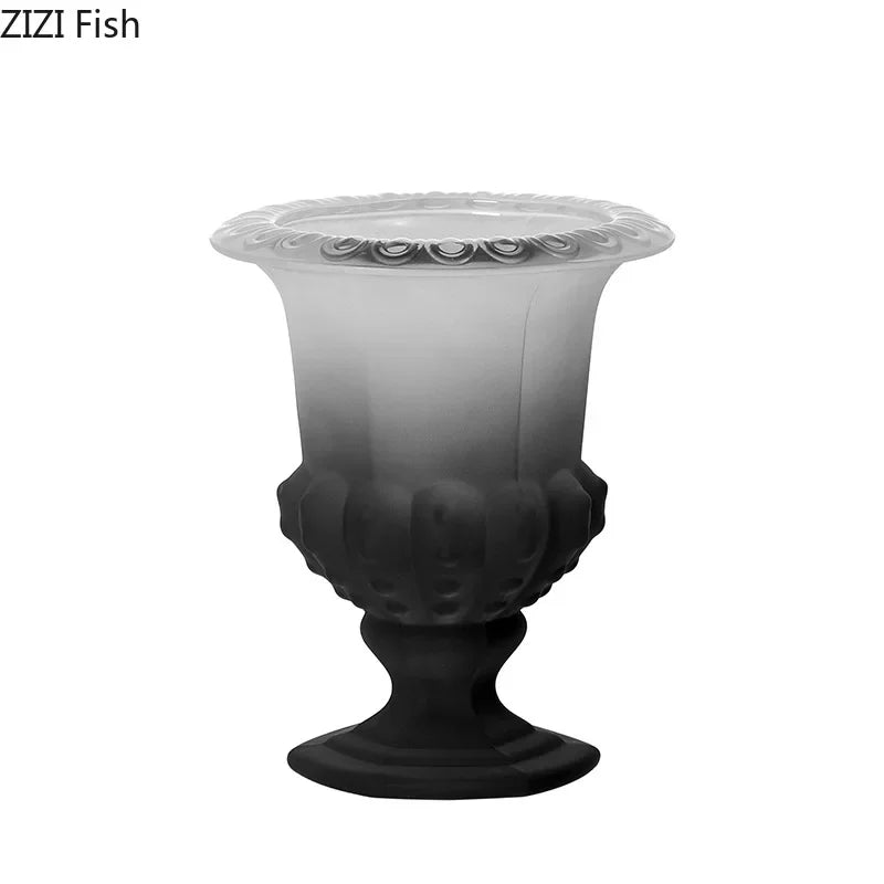 Goblet Glass Vase Hydroponics Flower Pot Desk Decor for Afralia™ - Artificial Floral Room Aesthetic