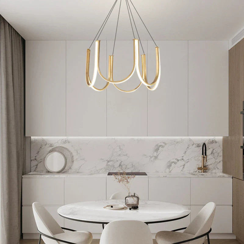 Afralia™ Minimalist LED Ceiling Chandelier for Living Room, Bedroom, and Restaurant