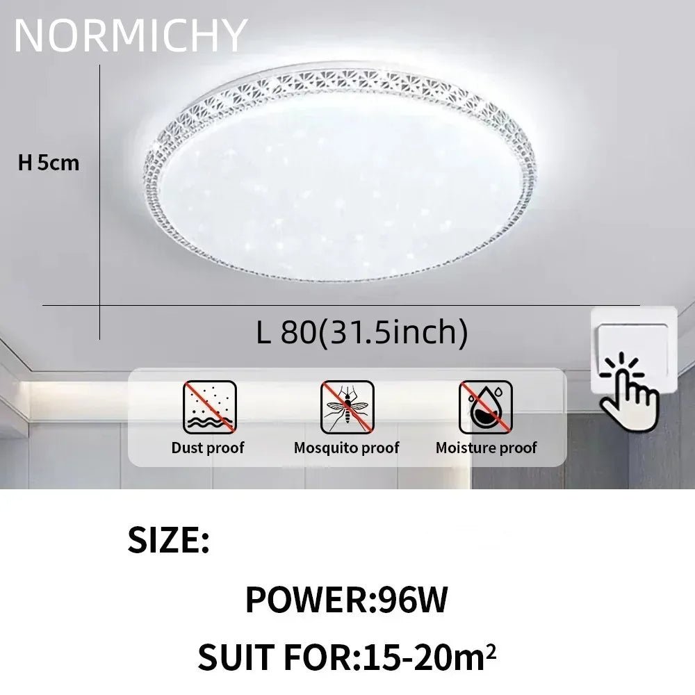 Afralia™ Diamond LED Ceiling Lamp White/Warm Light Modern Simple Design for Home Lighting