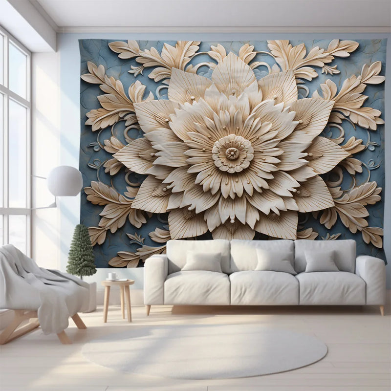 Afralia™ Mandala Flower Tapestry: Retro Cool Nordic Style Wall Decor