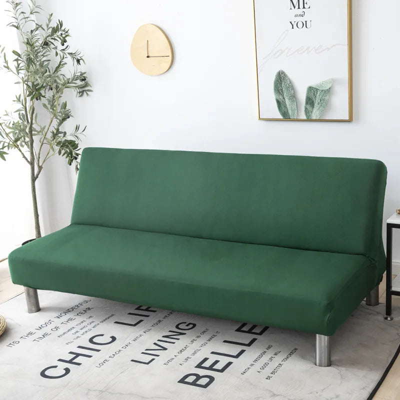 Afralia™ Solid Color Elastic Sofa Bed Cover Stretch Removable Washable Slipcover