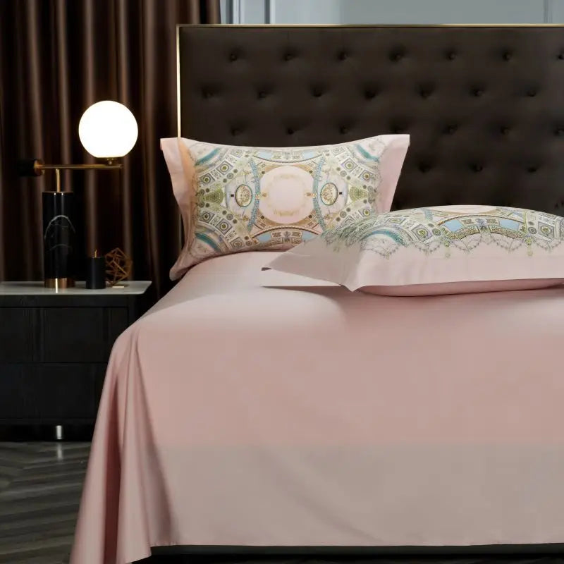 Afralia™ Vintage Printing Luxury Egyptian Cotton Bedding Set