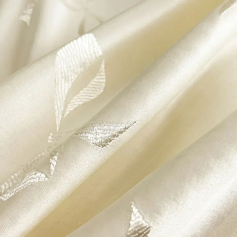 Afralia™ Faux Silk Jacquard Bedding Set: High-End Comforter Cover, Soft Bed Set