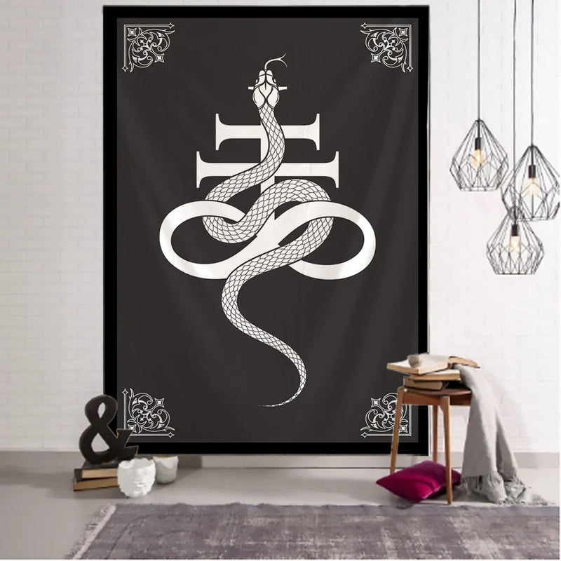 Afralia™ Tarot Divination Tapestry Wall Hanging for Witchcraft Dark Mystery Home Decor