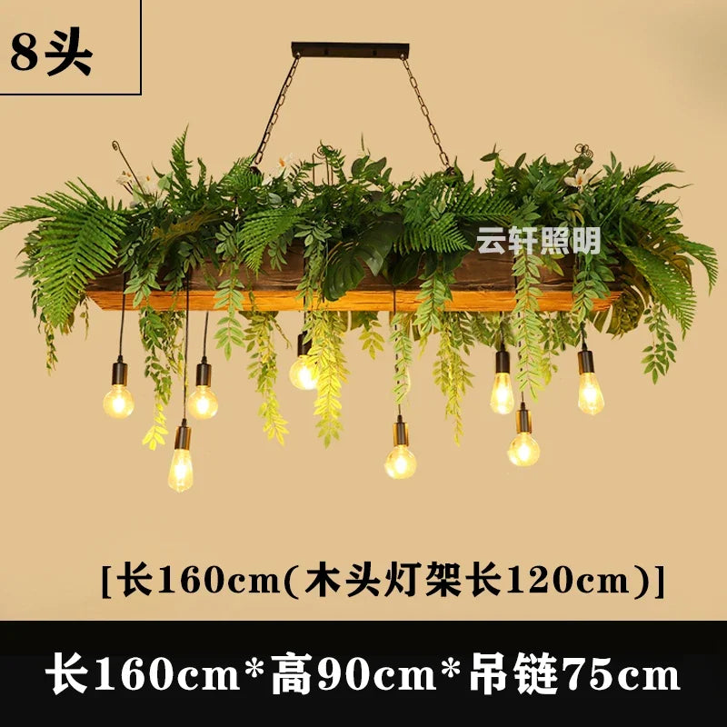 Afralia™ Retro Garden Pendant Light: Pastoral Industrial Style with Green Plants