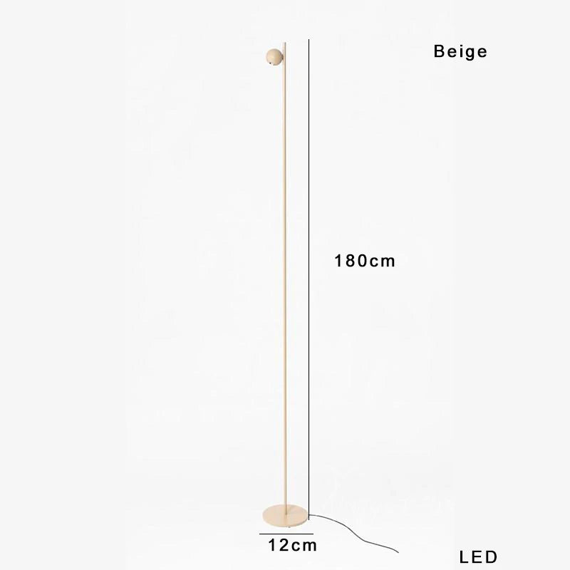 Afralia™ Black LED Floor Lamp: Sleek Minimalist Nordic Design for Home Decor
