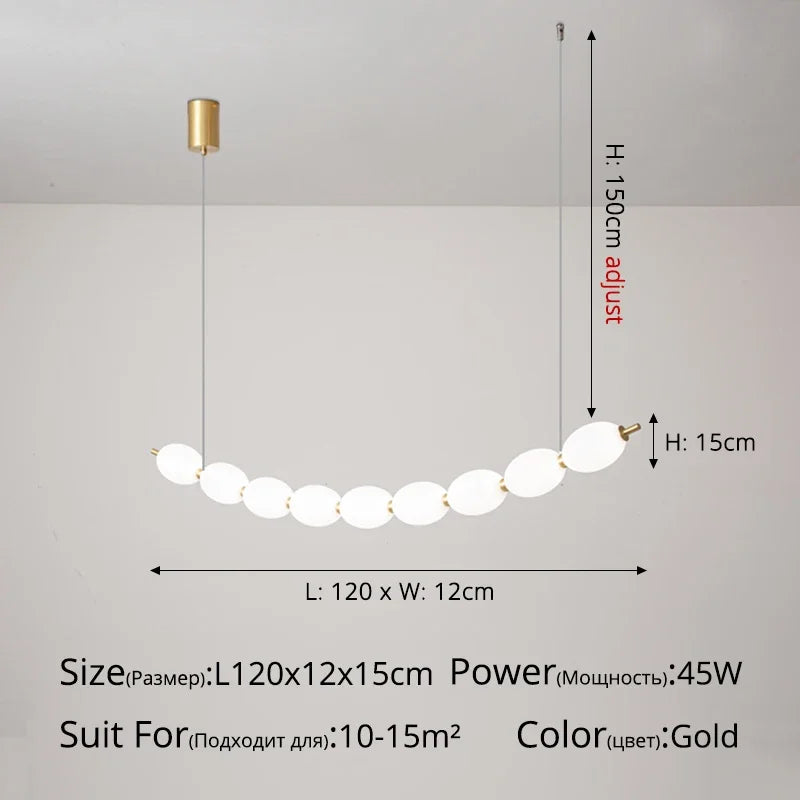Afralia™ Bead Nordic Chandelier: Stylish Dining Room Pendant Light for Bar Table Adding Ambiance