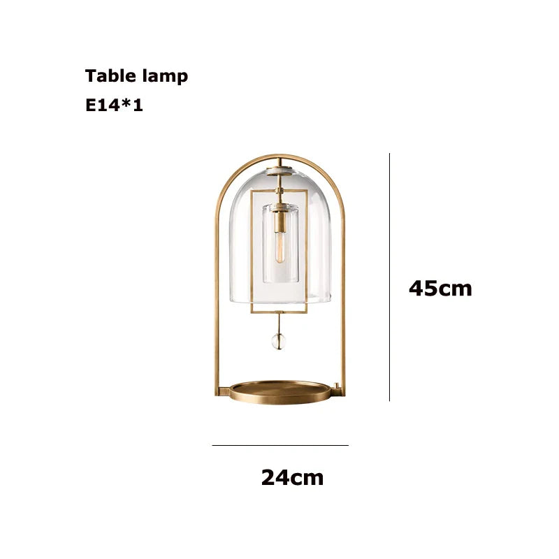 Afralia™ LED Brass Glass Chandelier Pendant Light for Living Room