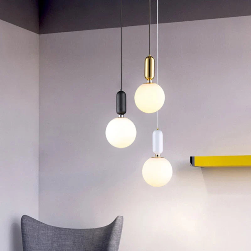 Afralia™ Modern Glass Chandelier Pendant Lights, Black Gold Hanging Lamp for Dining Room and Bedroom