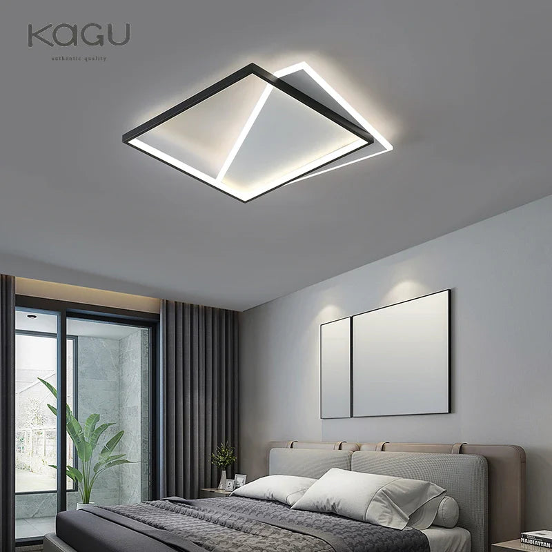 Afralia™ Modern LED Ceiling Lights Bedroom Study Living Room Indoor Round Square Lamp