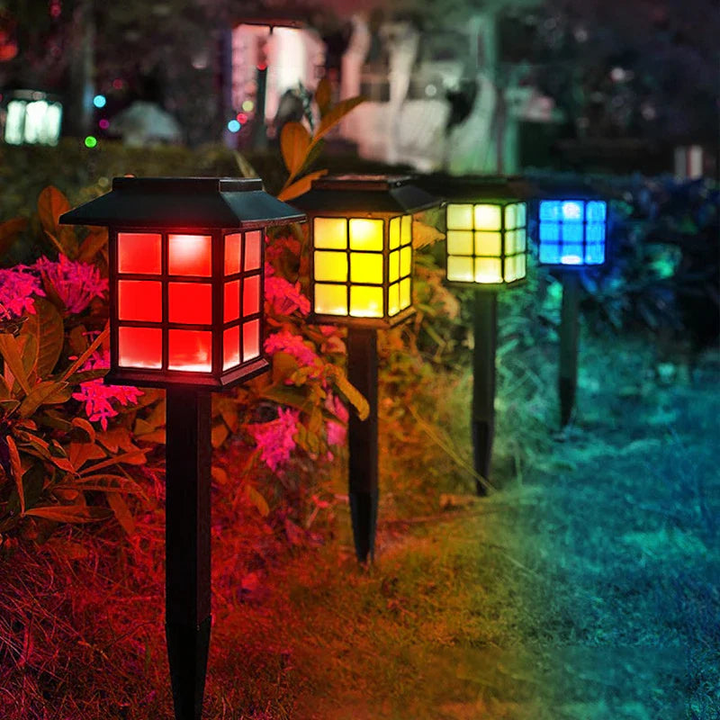 Afralia™ RGB Solar Lights for Outdoor Home Yard Garden Waterproof Solar Lamps