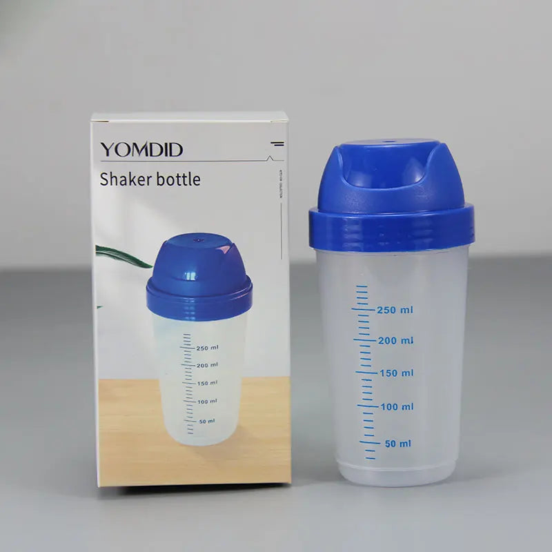 Afralia™ Transparent Shaker Bottle 300ml: Milkshake Protein Mixing Cup & Water Drinkware