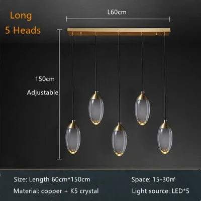 Afralia™ Copper Luster Pendant Chandelier for Luxe Interior Lighting