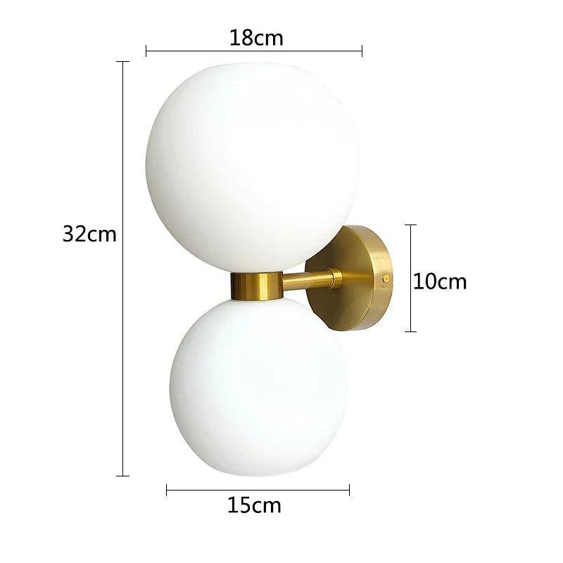 Afralia™ Nordic Glass Wall Lamp | Modern Light Luxury, Artistic Design for Bedroom, Living Room