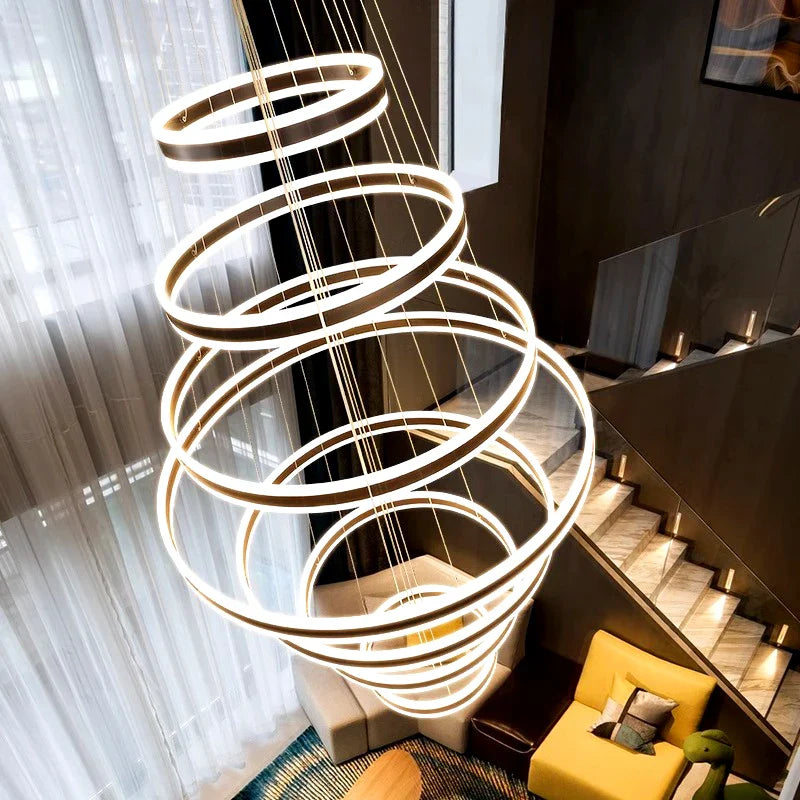 Afralia™ Modern Indoor Pendant Chandelier Ceiling LED Light for Dining Living Room