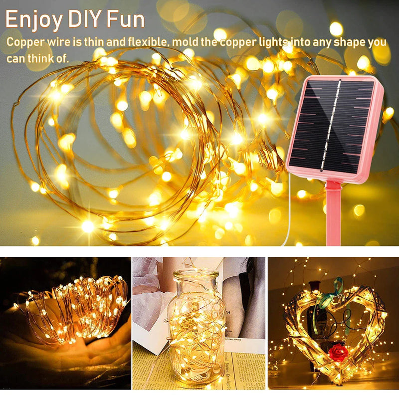 Afralia™ Solar Fairy Lights 300LED/200LED: Outdoor Waterproof String Lights for Garden, Wedding, Christmas