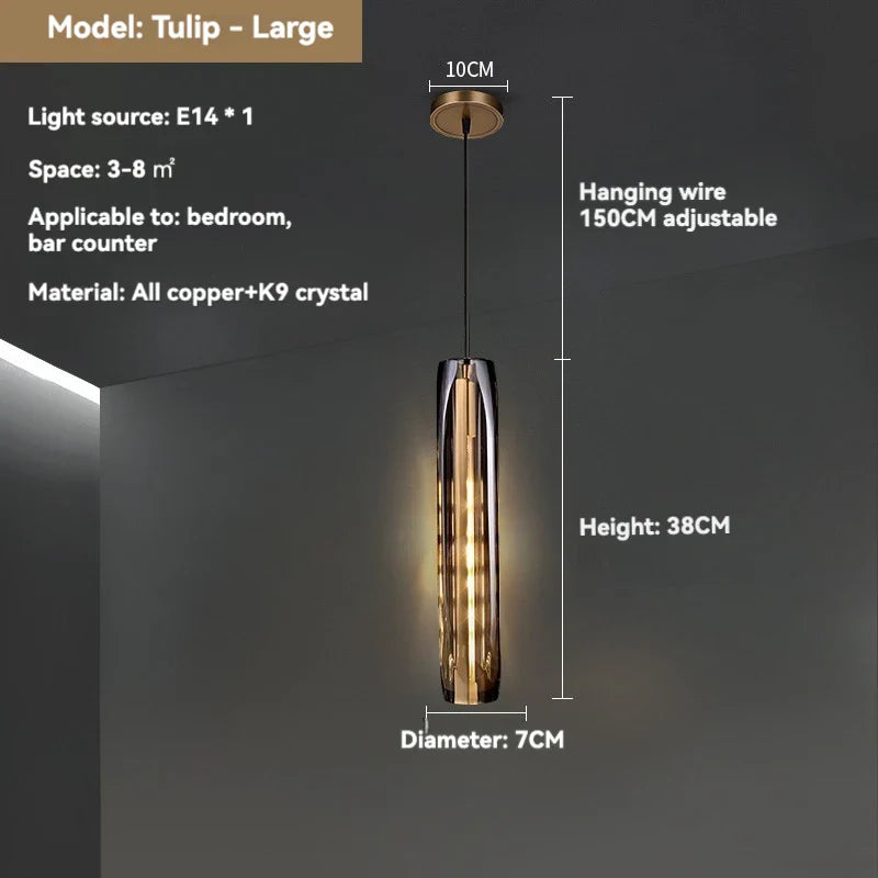 Afralia™ Crystal Pendant Light: Modern LED Round Hanging Lamp for Living Room and Dining Room