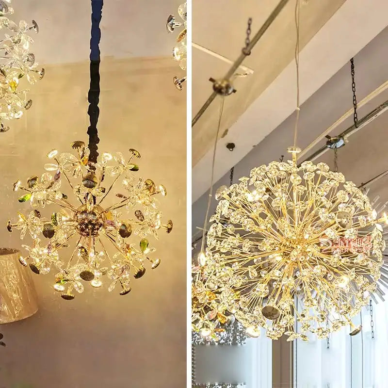Afralia™ Crystal LED Ceiling Pendant Chandelier for Home Decoration and Lighting