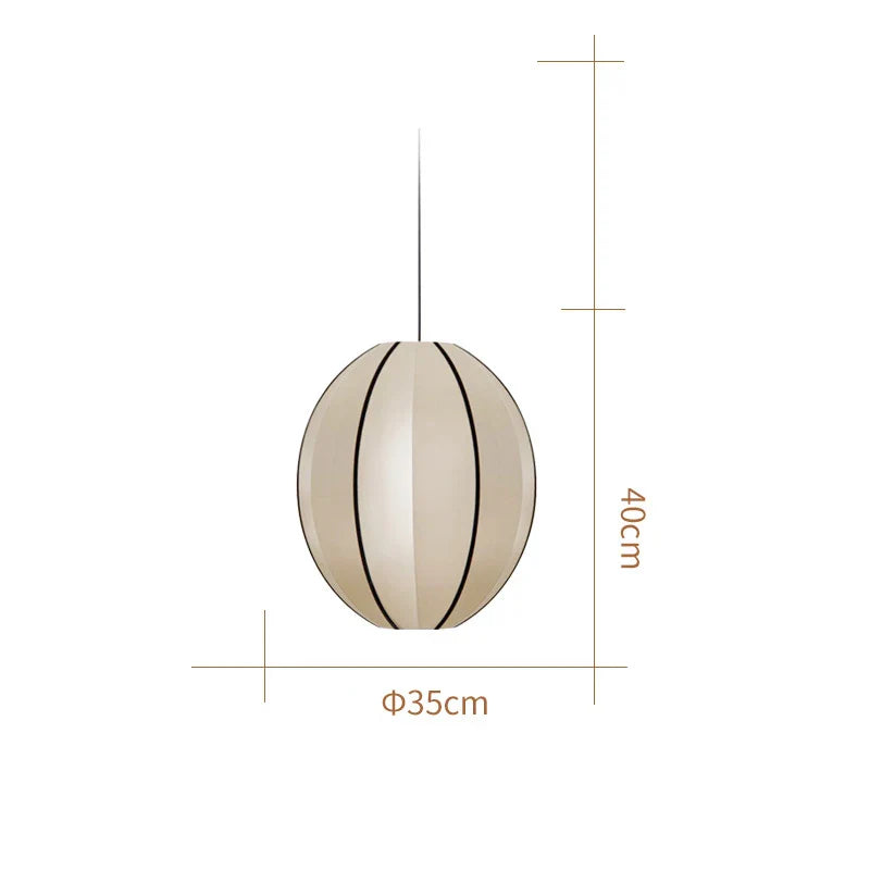 Afralia™ Danish Fabric Pendant Lamp Vintage Chandelier E27 Bulb